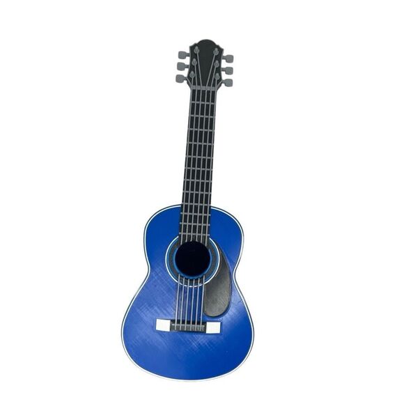 Classical Guitar Birdhouse Bright Blue Brown with Removable Back Unique 3D Print - Picture 7 of 12